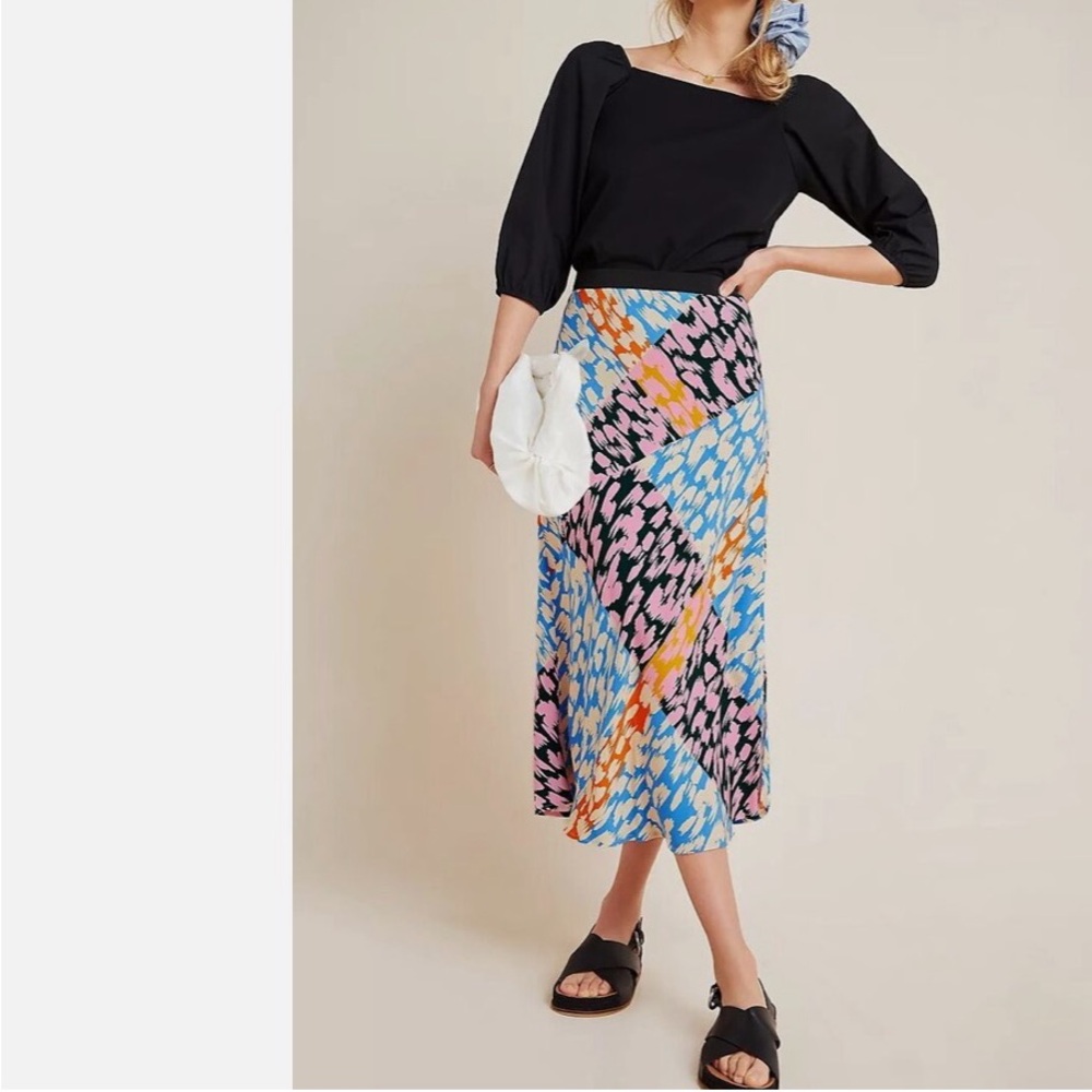 Anthropologie Corey Lynn Calter Bias Midi Skirt